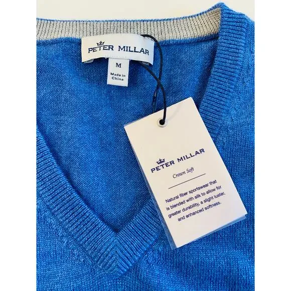 Peter Millar blue Crown Heritage Cashmere Sweater men’s M